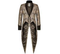 Veste Steampunk Victorien Homme Vintage Gothique Médiévale pour Hommes avec Queue-De-Morue Victorien Costume en Queue de Pie Longue Steampunk Uniforme Cosplay Tailcoat d'halloween Vêtements