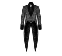 Veste Steampunk Victorien Homme Vintage Gothique Médiévale pour Hommes avec Queue-De-Morue Victorien Costume en Queue de Pie Longue Steampunk Uniforme Cosplay Tailcoat d'halloween Vêtements