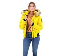 Veste Superdry Everest Hooded Puffer Bomber - Utah Gold Yellow - Femme XXS
