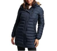 Superdry Fuji Mid Length Puffer Jacket Bleu XS Femme