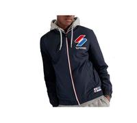 Veste - SUPERDRY - Track Cagoule - Bleu - Manches longues - Col arrondi S