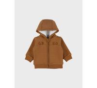 Veste sweat à capuche en sweatoloudoux® marron 9M(71CM)