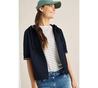 Veste sweat à manches courtes avec capuche