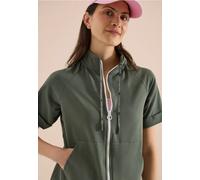 Veste sweat à manches courtes avec fermeture éclair