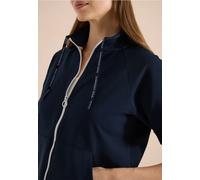 Veste sweat à manches courtes avec fermeture éclair