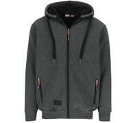 Veste sweat de travail zippée à capuche - HEROCK - HK370 - Doublée Sherpa - 2 poches - Gris foncé chiné XL