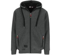 Veste Sweat De Travail Zippée À Capuche - Homme - Hk370 - Gris Foncé Chiné
