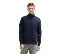 Veste Sweat Homme TOM TAILOR avec Fermeture Éclair Col Contrastant et Poches