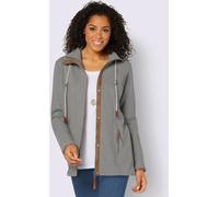 Veste sweat intérieur gratté - Collection L - gris pierre chiné GRIS PIERRE CHINÉ 46