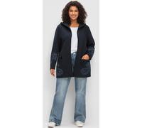 Veste sweat - Sheego - bleu foncé BLEU FONCÉ 54/56