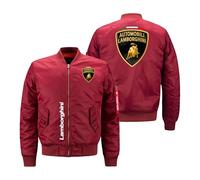 Veste Tactique Homme Lam -bo.RGhi. ni, Veste Chaude Cargo avec Col Montant, Veste Demi-saison Militaire pour Homme, Vintage(Red,XL)