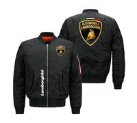 Veste Tactique Homme Lam -bo.RGhi. ni, Veste Chaude Cargo avec Col Montant, Veste Demi-saison Militaire pour Homme, Vintage(Black,4XL)