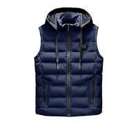 Veste Technique Homme - Manteaux Chauds D'Hiver Pour Hommes, Gilet À La Mode Pour L'Extérieur, Manteaux À Capuche Avec Fermeture Éclair Vestes Pour Hommes De Travail