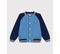 Veste teddy enfant en coton uni Petit Bateau - bleu - Taille 4 ans 4A bleu/bleu