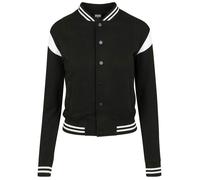 Veste Teddy - Urban Classic - inet college - Noir/Blanc - Femme - Style universitaire moderne S
