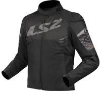 LS2 Apex imperméable dames moto textile veste, noir-blanc-rose, taille 3XL pour femmes