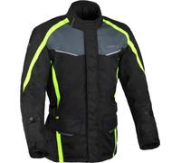 DIFI Cage Aerotex Veste textile de moto imperméable, noir-jaune, taille L pour homme