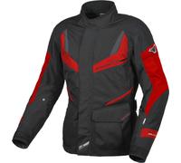 Veste textile imperméable Macna Rancher pour femme, noir/rouge, XS