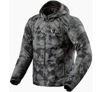 Veste textile imperméable moto Revit Flare 3 H2O, vert/camouflage, M