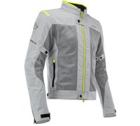 Acerbis Ramsey Vented Blouson textile de moto, gris-jaune, taille M pour homme