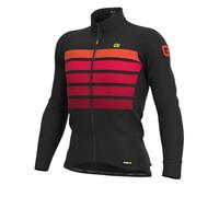 Maillot Alé PRR Sombra Wool manche longue noir rouge foncé - L