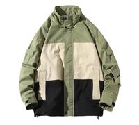 Veste trench ample pour homme, col montant, patchwork hip-hop, alpinisme d'extérieur, Army En8, M