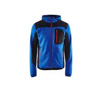 Veste tricotée à capuche Blåkläder 4930 Bleu roi/Noir Blaklader - 493021178599 4XL