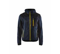 Veste tricotée BLAKLADER à capuche T.XXL - MARINE FONCE/JAUNE - 493021178635-XXL Jaune G