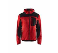 Veste tricotée à capuche Blåkläder 4930 Rouge/Noir Blaklader - 493021175699