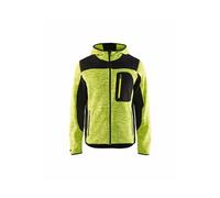 Veste tricotée BLAKLADER à capuche T.S - JAUNE FLUO/NOIR - 493021173399-S