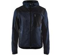 Veste tricotée BLAKLADER à capuche T.XS - MARINE FONCE/NOIR - 493021178699-XS Noir G