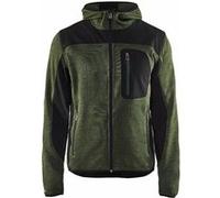 Veste tricotée à capuche Blåkläder 4930 Vert armée/Noir Blaklader - 493021174699
