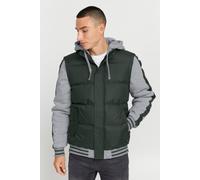 Veste universitaire à capuche pour hommes, légère et chaude, avec double-coudes,