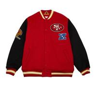 Veste universitaire - MITCHELL & NESS - San Francisco 49ers - Rouge - 60% polyester - 40% laine M
