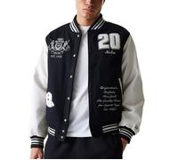 Veste universitaire - NEW ERA - Varsity College - Manches en similicuir - Écusson en feutre - Noir L