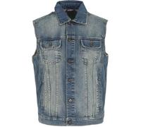 Urban Classics Veste denim rétro années 80 multi-poches boutons argentés XL bleu clair