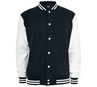 Veste Varsity Rockabilly de Urban Classics - Veste Américaine Bicolore - S à XL - pour Homme - noir/blanc S