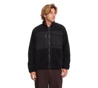 Volcom - Polaire en sherpa zippée - Storm Stone Zip Fleece Raisin pour Homme - Taille L - Noir Noir L