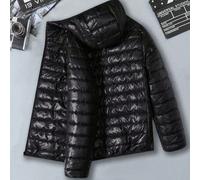 Veste zippée matelassée à capuche, manches longues, en polaire chaude, style décontracté pour l'extérieur. Noir, pour l'automne/hiver, sport L,M,S,XLTissu tissé