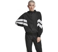 Urban Classics Veste mi-saison 'Crinkle Batwing' noir / blanc, Taille S