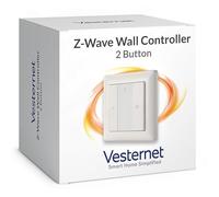 Vesternet Contrôleur Mural Intelligent Z-Wave à 2 Boutons | Déclenchez jusqu’à 6 Scènes dans votre Hub Domotique | Compatible avec Home Assistant, SmartThings et Hubitat