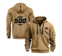 Vestes À Capuche pour Hommes pour in.di.an.AP.OL.is 500 Demi-Fermeture Éclair Vêtements De Sport Printemps Automne D'extérieur Hauts Sweat-Shirts-KQS||XX_l