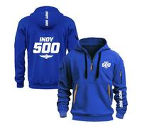 Vestes À Capuche pour Hommes pour in.di.an.AP.OL.is 500 Demi-Fermeture Éclair Vêtements De Sport Printemps Automne D'extérieur Hauts Sweat-Shirts-LanS||3X_l