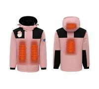 Vestes Chauffante USB avec 4 Zones Chauffage Hommes Femmes Manteau Chauffant Électrique Lavable Doudoune chauffante Imperméable pour Ski Plein Air Randonnée Hiver Chasse Camping