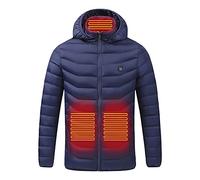 Vestes Chauffantes Homme Femme Hiver, Manteau Chauffant à Capuche Manches Longues Hiver Chaud à Doudoune Chargement USB Chauffe-Body éLectrique Veste Chauffante Avec 9 Zones De Chauffage 2024