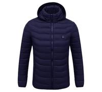 Vestes chauffantes légères d'hiver Manteau chauffant électrique d'extérieur Vestes thermiques de sport pour le camping en plein air pour le ski et le camping, bleu, District 8