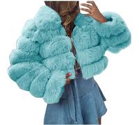Vestes Courtes en Polaire pour Femmes Winter Hiver Chaud Zippé Manteaux Courts Y2K Shearp Teddy Manteaux Manteau en Fausse Fourrure Fluffy Fuzzy Pardessus Sexy Outwear Veste Douce en Peluche