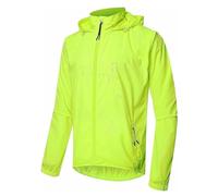 Vestes Cyclisme réfléchissantes pour Hommes, Veste Course d'été 2 en 1, Maillot vélo, Gilet avec Manches Amovibles, Fermeture éclair complète, Manteaux Pluie légers,Green-XXL