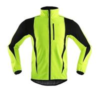 Vestes Cyclistes D'Hiver Pour Hommes Veste de cyclisme thermique d'échauffement d'hiver, vêtements de vélo de route, coupe-vent, imperméable, maillot à manches longues Pour Running, Velo(Green,5XL)