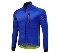 Vestes Cyclistes D'Hiver Pour Hommes Veste de cyclisme thermique en polaire for hommes, coupe-vent à manches longues, imperméable, for vélo de route, maillot de vélo, hiver Pour Running, Velo(Deep Blu
